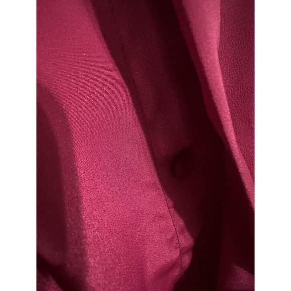 Vintage Sz 8 Prophecy Women's Blouse Magenta Flower Collar Hidden Button Up - Picture 4 of 6